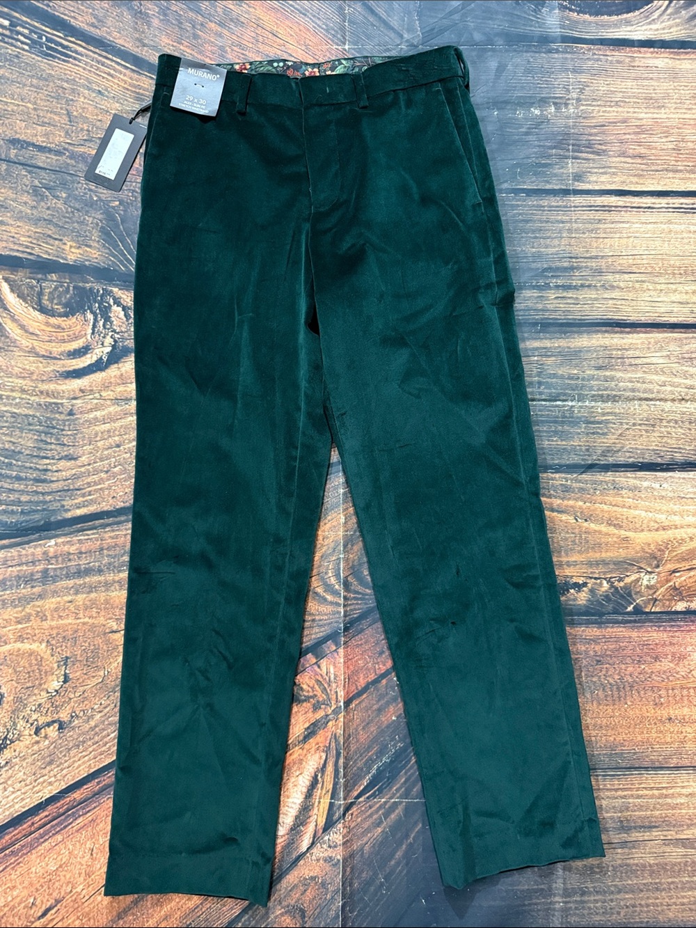 NWT Murano Alex Slim Fit Emerald Green Velvet Pants (29x30)